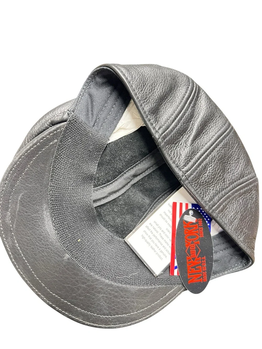 New York Hat Co Leather Newsboy Lambskin Ivy Cap